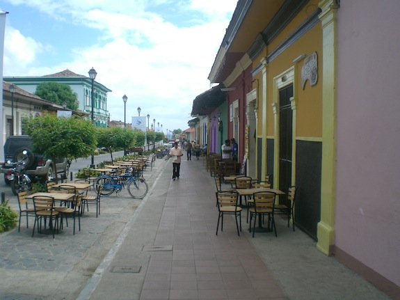 Calle la Calzada in Granada in Nicaragua
